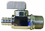 IMAGE OF Watts PEX LFP-561 Straight Stop Valve 1/2-Inch Male Pipe x 1/2-Inch Barb Low-Lead, Chrome