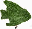 28" Outdoor Fish Topiary Lawn Ornament