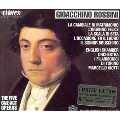 The five one-act operas: La cambiale di matrimonio / L'inganno felice / La scala di Seta / L'occasione fa il ladro / Il signor Bruschino