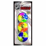 NHL Franklin Sports Extreme Color High Density Street Hockey Ball (Assorted Colors, 3 Pack)
