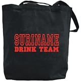 Canvas Tote Bag Black Drink Team Suriname Country