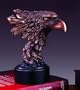 Bronze Plated Resin Sculptures Eagle Head Sculpture Statue 4" W X 7.5" H NEW