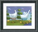 Like Ducks to Water Framed Art Print by Rob Scotten,14.9 in. x 12.7 in. Framed