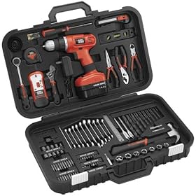 Black and Decker 14.4V Cordless Drill Driver and 133-Piece Project Kit by Black & Decker