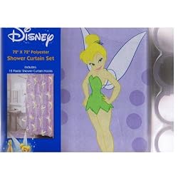 Set A Shopping Price Drop Alert For Disney Tinkerbell Fabric Shower Curtain + 12 Rings (Hooks)