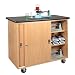 Diversified Woodcrafts 5201K Solid Oak Wood Mobile Balance Storage Cabinet with Swivel Casters and Plastic Laminate Top, 48" Width x 40" Height x 24" Depth