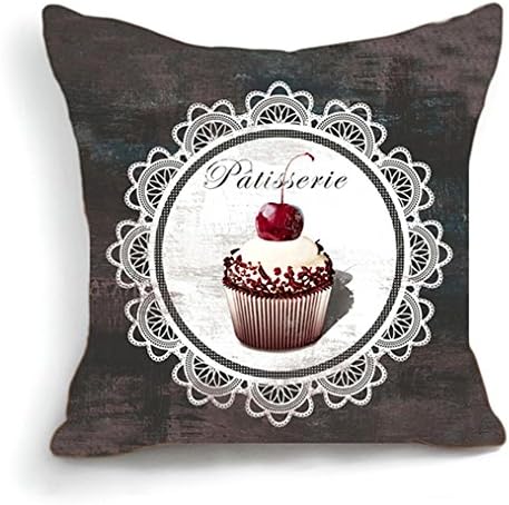 Create For-life Patisserie Home Decor Design Throw Pillow Case Decor Cushion Covers Square 18*18 Inch Cotton