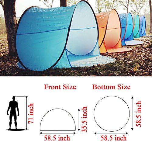 Dmas Kids Outdoor&amp;Indoor Fun Creation Big Tent Playhouse Family Camping Hiking Beach Bath Orange