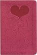 Red Embossed Crackle Heart Writing Journal, Lined pages, 6x8"