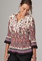 Avenue Plus Size Crinkle Printed Blouse