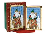 CR Gibson, Jim Shore Keepsake Boxed Christmas Cards, Santa's Furry Friends, 15 Count