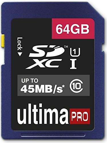 Memzi 64GB Class 10 45MB/s Ultima Pro SDXC Memory Card for Canon Powershot S Series Digital Cameras