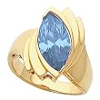 14K Yellow Gold London Blue Topaz Ring