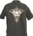 Dragonfly Clothing Embroidered Work Style Shirt Skull Crossbones Pistons Biker Shirt, Heavily Embroidered Tattoo Design Bad Boy Shirt, Mens Button Front Work Shirt, Bowling Shirt, Rockabilly