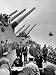 Aboard USS Missouri as Japanese Mamoru Shigemitsu Signs Official Surrender Documents Ending WWII Stretched Canvas Poster Print by Carl Mydans, 30x40