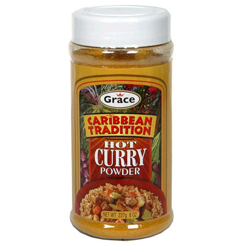 Grace Caribbean Traditions Curry Powder, Hot, 8-Ounce Jars (Pack of 4)