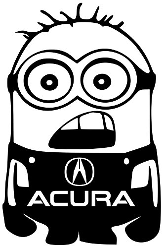 Acura Tl Integra Legend Minion Vinyl White Sticker 5''width By 7'' Height