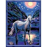 Ravensburger 28157 - Pferd bei Nacht - Malen nach Zahlen, 18x24 cm