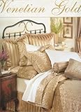 Venetian Gold New Gold Comforter 8Pcs Bed In a Bag Queen