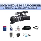 Brand New Sony NEX-VG10 Interchangeable Lens Handycam Camcorder + Preferred Accessory Package