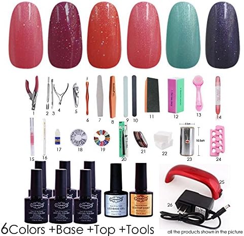 NDDN - Nail Polish Base And Top Coat Gel Polish Sets Wholesale Nail Polish Tools For Drawing Tools Set System#6G-023