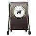 Afghan Hound Black Pen Holder Desk Clock