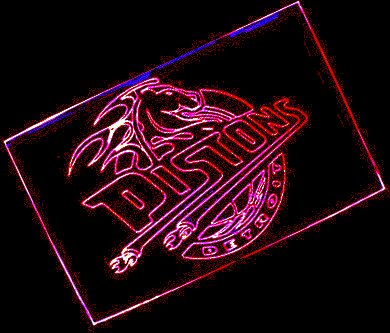 NBA Detroit Pistons Team Logo Neon Light Sign