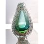 Glass Colorful Crystals Vase 100% Handblown Art X641
