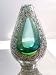 Glass Vase Mouth Blown Art Emerald Crystal Texture Art Vase X641