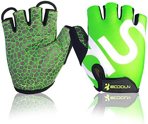 ShengEn Spring Summer Autumn Pro Fingerless Cycling Gloves Jel Padded M Green For Mountain Road Racing Biking Cross Training Gym Workout Exercise &amp; Other Outdoor Sports