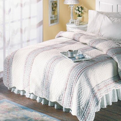 Blue Floral Quilt Comforter