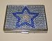 Blue Crystal Star Hard Wallet ID Business Card Case