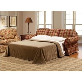 Broyhill 6482-7X / 7307-65F / 7306-65 Erickson Queen Sleeper Sofa in Crimson