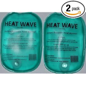HEAT WAVE Instant Reusable Hand Warmers - 1 pair