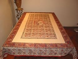 Unique Cotton Rectangular Table Cloths Floral Printed with Napkins
