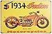 ERLOOD 1934 Indian Series 402 Motorcycles Retro Vintage Metal Tin Sign 12
