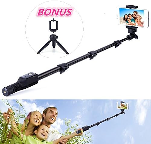 Professional Selfie Stick with Bluetooth Remote for Iphone Android Waterproof Monopod for Gopro &amp; Digital Cameras
