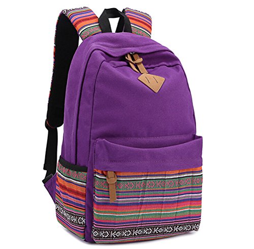 Rbenxia canvas backpack school bag laptop bag unisex pu…
