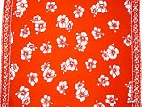 HIBISCUS FLOWER SARONG ORANGE / WHITE