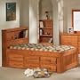 Discovery Twin Bookcase Captains w/ 6 Drawers: Desk Hutch & Chair, TV Stand