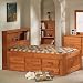 Discovery Twin Bookcase Captains w/ 6 Drawers: Desk Hutch & Chair, TV Stand