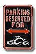 ORANGE COUNTY CHOPPERS "PARKING RESERVED FOR" OCC Chopper logo AUTHENTIC METAL PARKING SIGN (12" X 18")