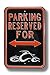 ORANGE COUNTY CHOPPERS "PARKING RESERVED FOR" OCC Chopper logo AUTHENTIC METAL PARKING SIGN (12" X 18")