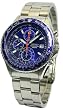 Seiko Chronograph Men's Quartz Chronograph with High Quality Bonetti Italy Black Genuine Leather Watch