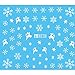 Tinksky Nail Art Stickers Christmas Snow Nail Art Stickers Decals Decoration Snowflake Design,Pack of 5