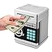 Zonkin Cartoon Electronic ATM Password Piggy Bank Cash Coin Can Auto Scroll Paper Money Saving Box Gift For Kids (silvery)