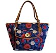 Coach Polka Dot Print Diaper Computer Large Leah Zip Tote Handbag 14666