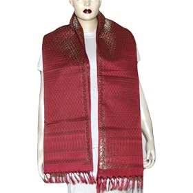 Ladies Scarf Women Dresses Silk Brocade 22 x 70 inches