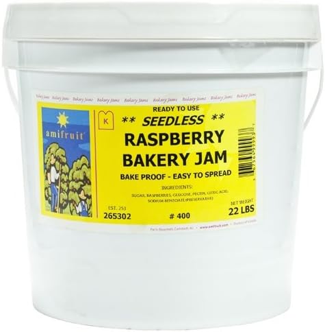 Raspberry Bakery Jam - Seedless - 1 pail, 22 lb