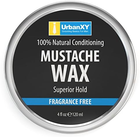 100% Natural Mustache Wax For Men - BIG 4OZ VALUE SIZE! Keep You Stache Firm And Healthy With The Best 100% Natural Superior Hold Mustache Wax By UrbanXY For Men.
